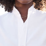 Frank & Eileen Collarless Button Down - Vermillion