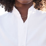 Frank & Eileen Collarless Button Down - Vermillion