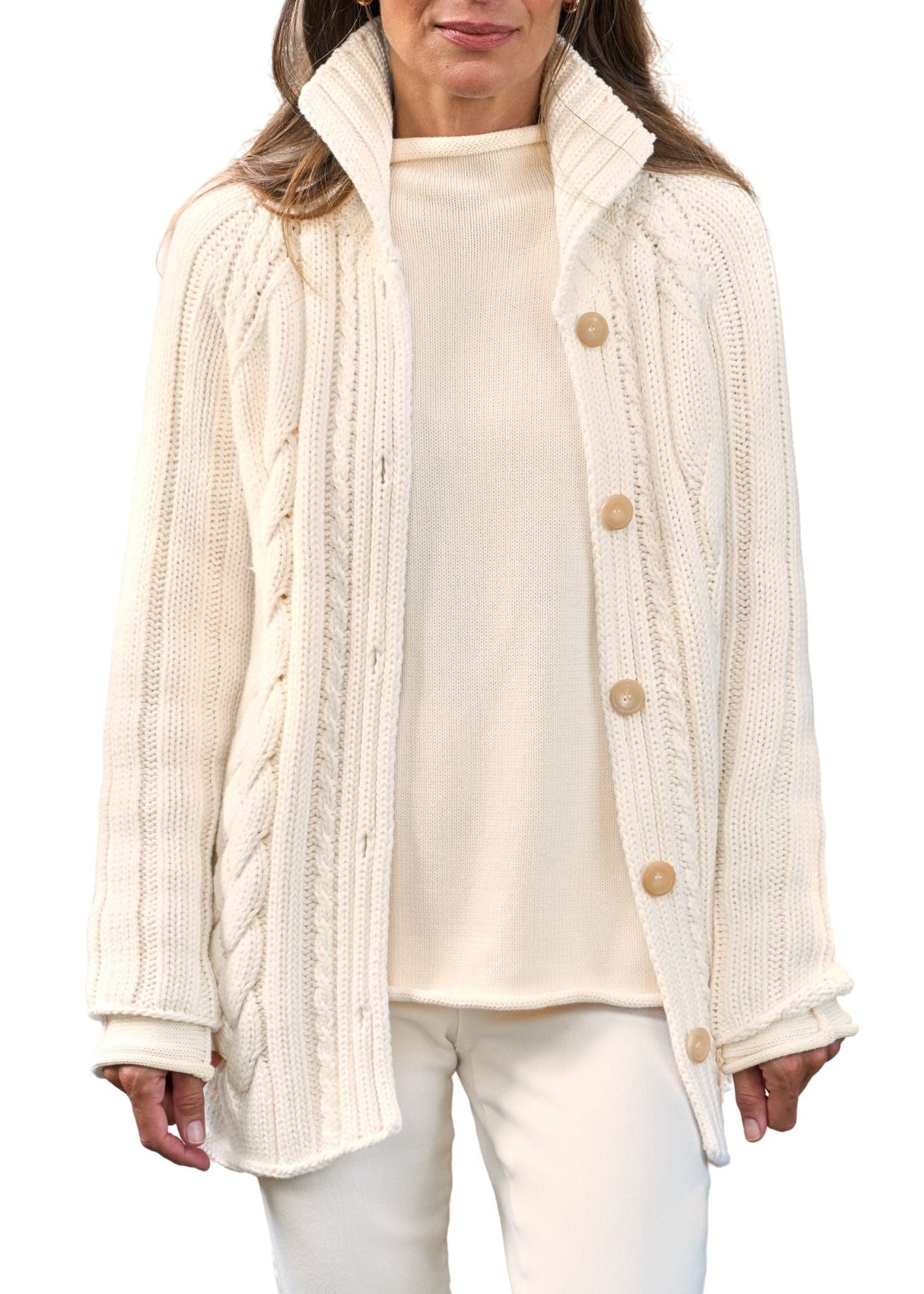 Frank & Eileen Cotswolds Cardigan - Vermillion