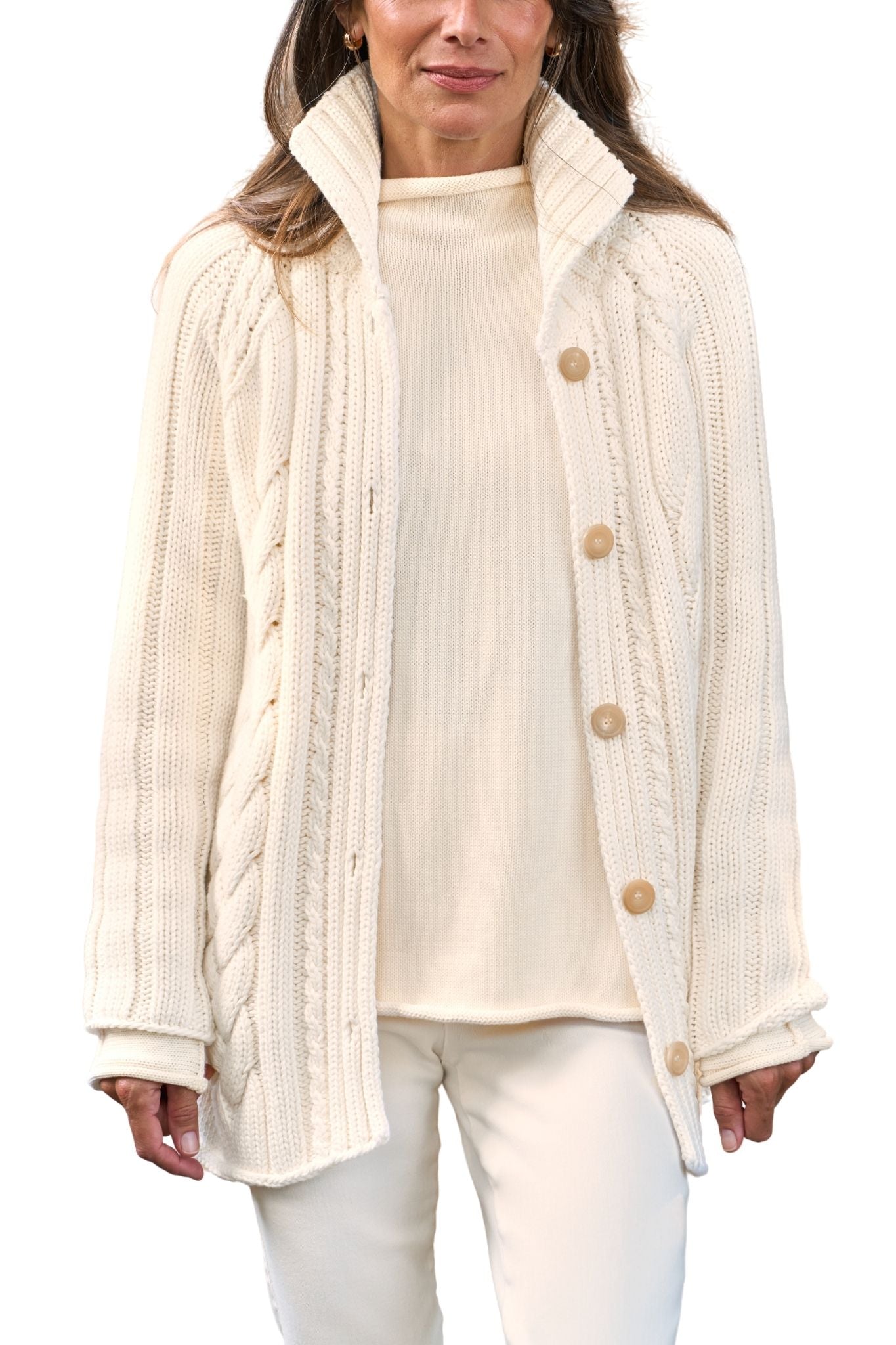 Frank & Eileen Cotswolds Cardigan - Vermillion