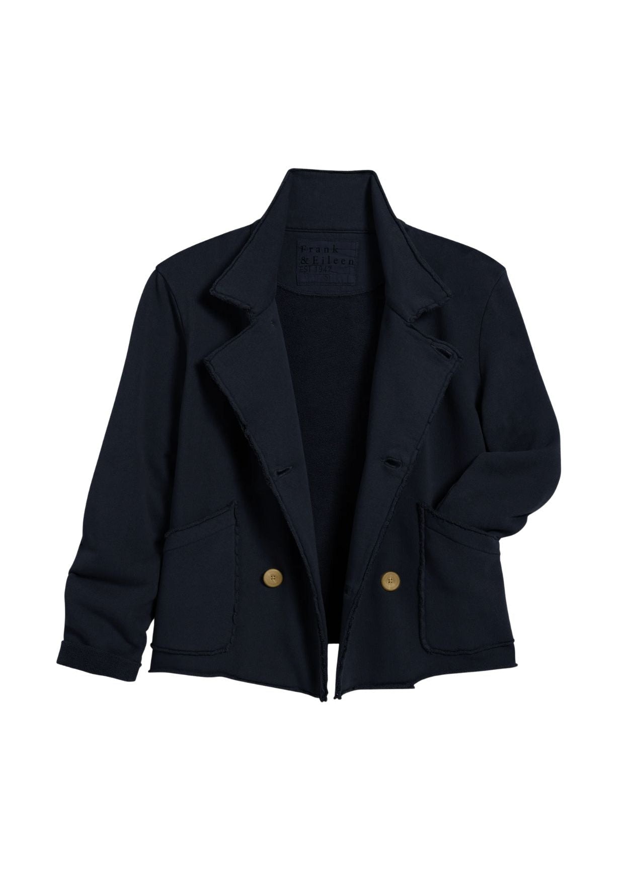 Frank & Eileen Cropped Sweatshirt Peacoat - Vermillion