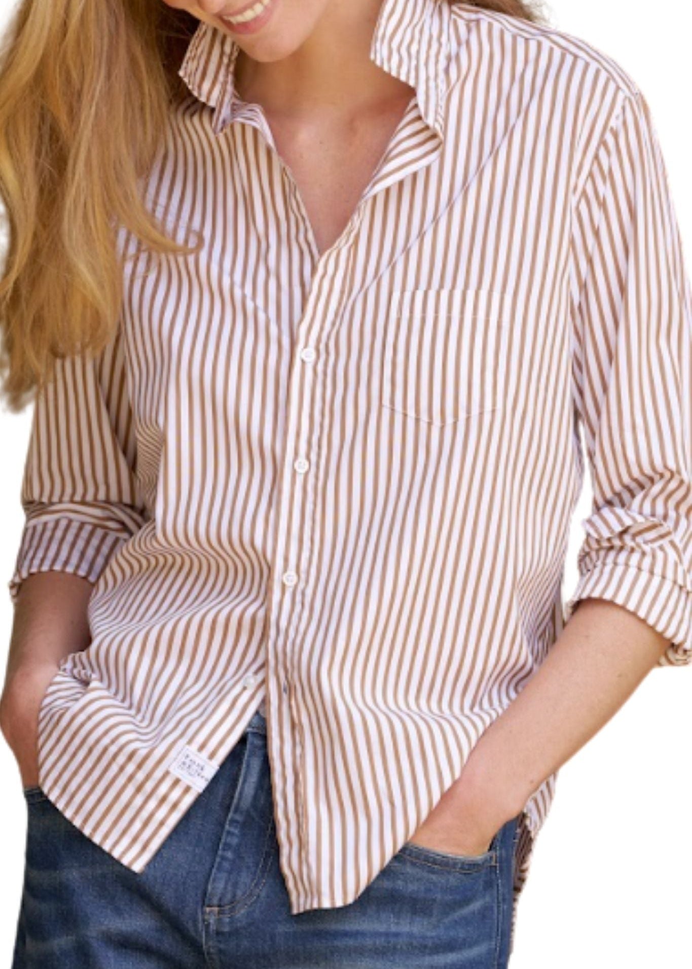 Frank & Eileen Eileen Relaxed Button-up Shirt - Vermillion