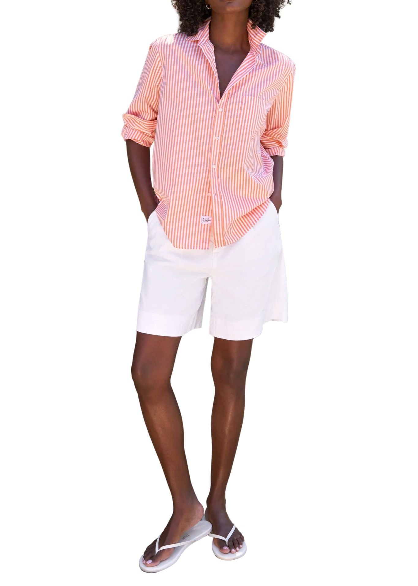 Frank & Eileen Eileen Relaxed Button-up Shirt - Vermillion