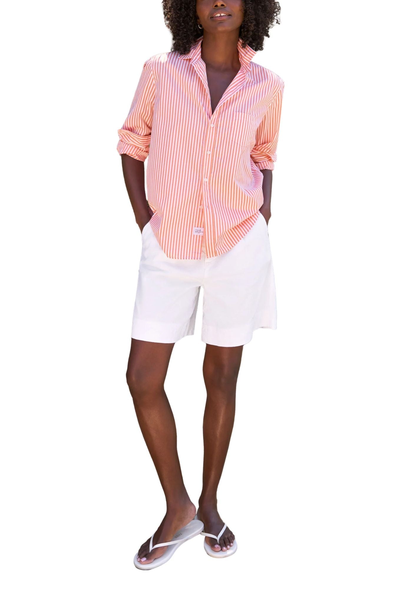 Frank & Eileen Eileen Relaxed Button-up Shirt - Vermillion