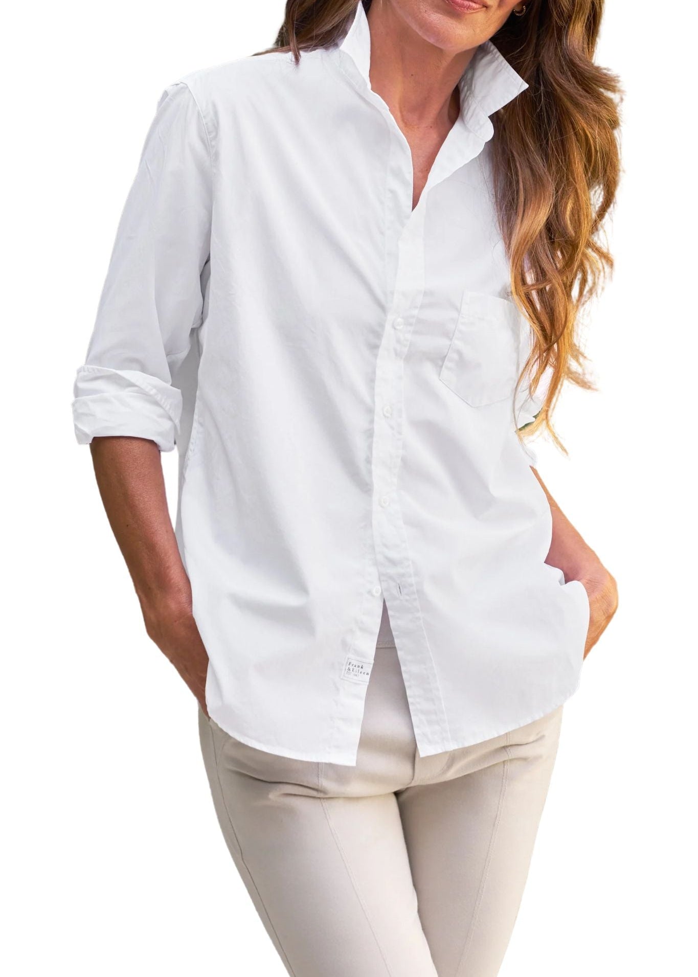 Frank & Eileen Eileen Relaxed Button-up Shirt - Vermillion