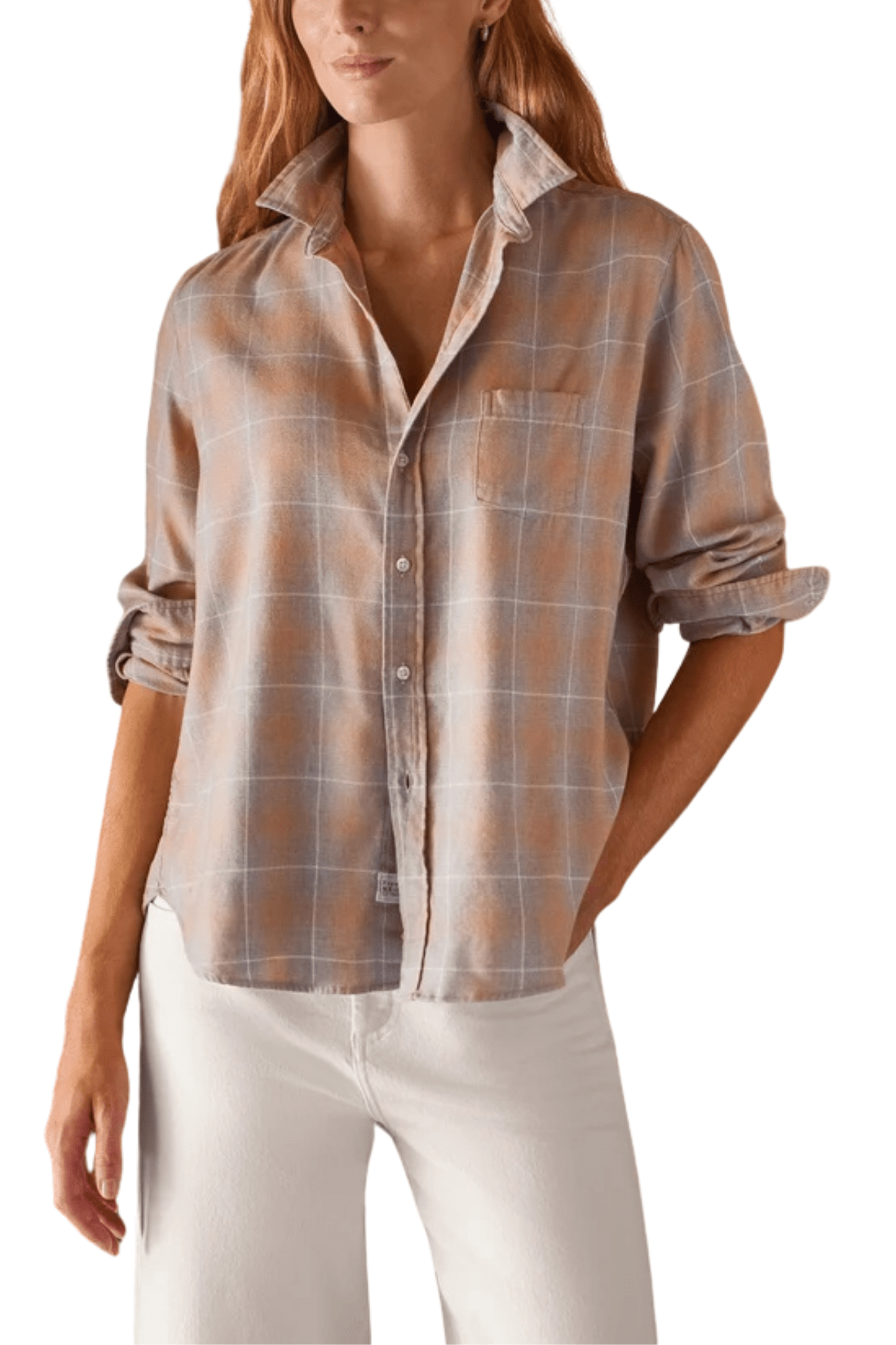 Frank & Eileen Eileen Relaxed Button-up Shirt - Vermillion