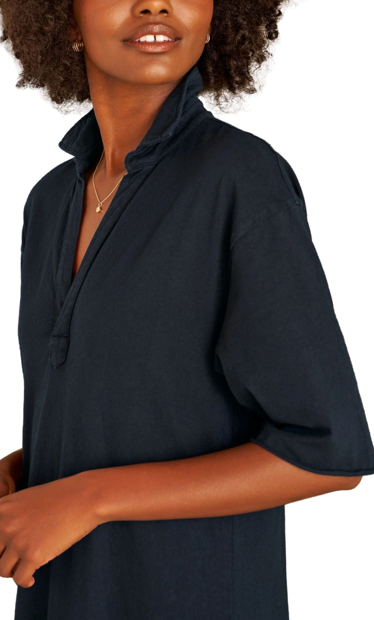 Frank & Eileen Emma Henley SS Maxi Dress - Vermillion