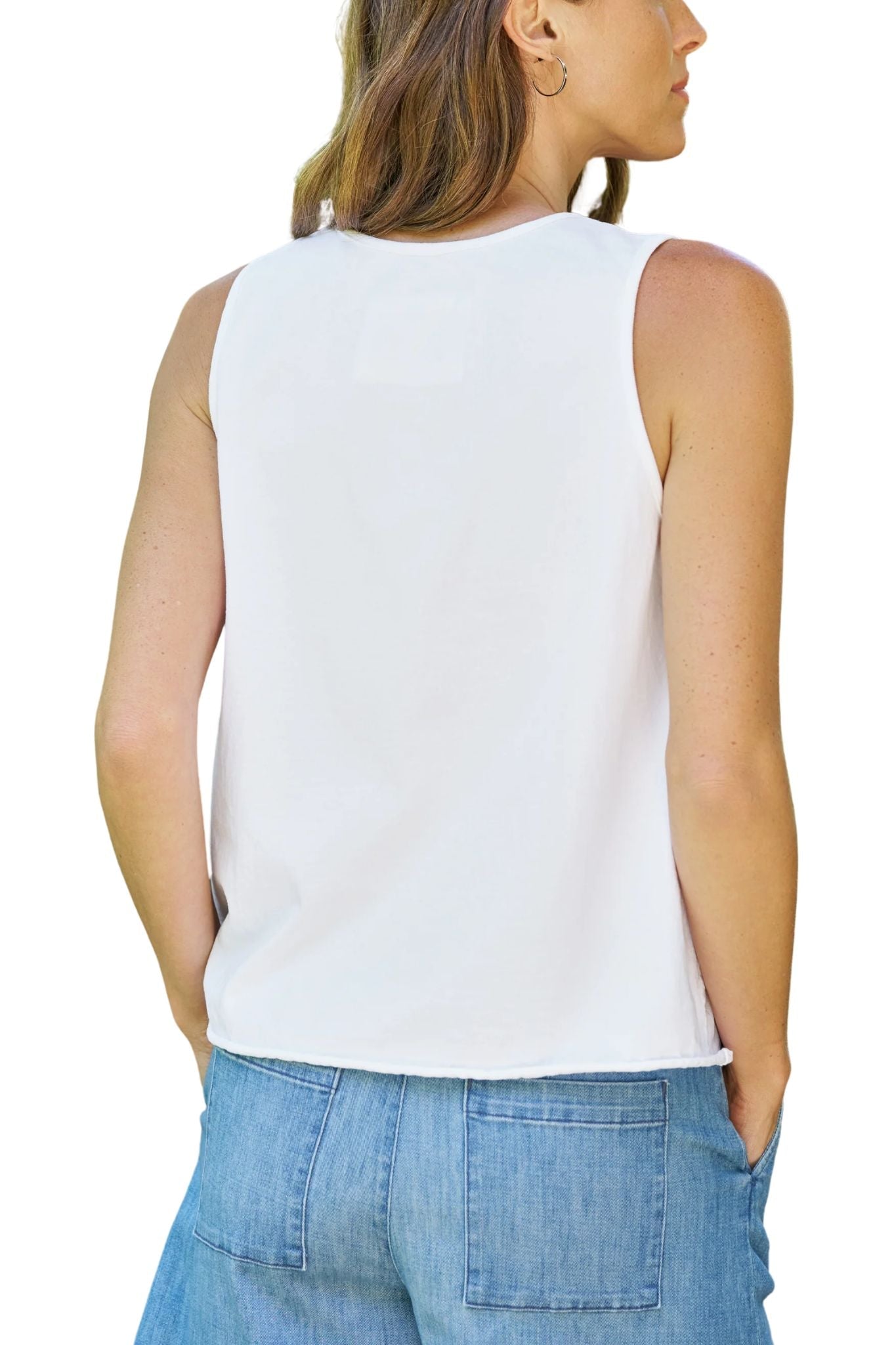 Frank & Eileen Inny Sleeveless Tank - Vermillion