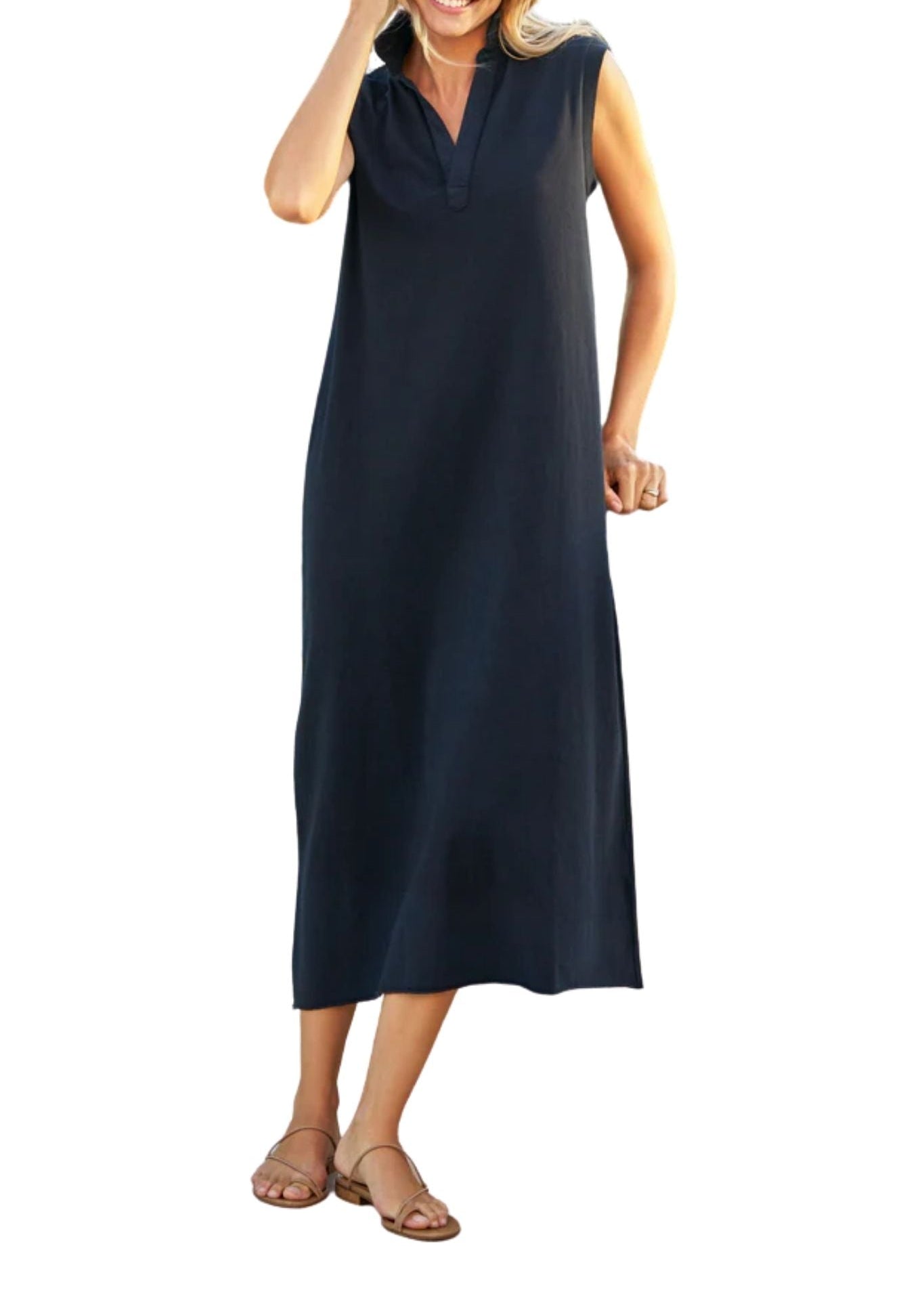 Frank & Eileen Lily - Sleevless Polo Dress - Vermillion