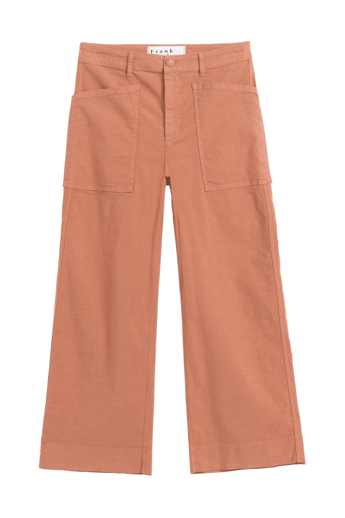 Frank & Eileen Limerick Crop Wide-leg Carpenter Pant - Vermillion