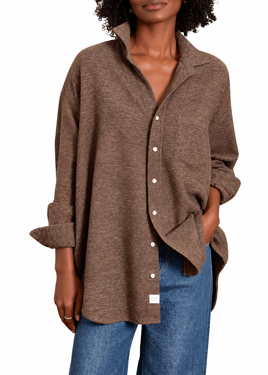 Frank & Eileen Mackenzie One-Size Button-up Shirt - Vermillion