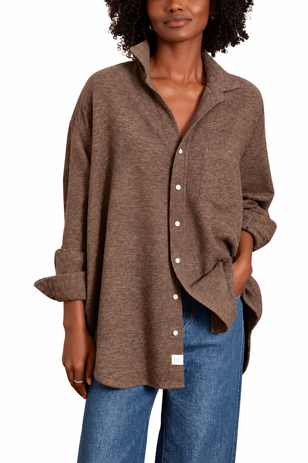 Frank & Eileen Mackenzie One-Size Button-up Shirt - Vermillion