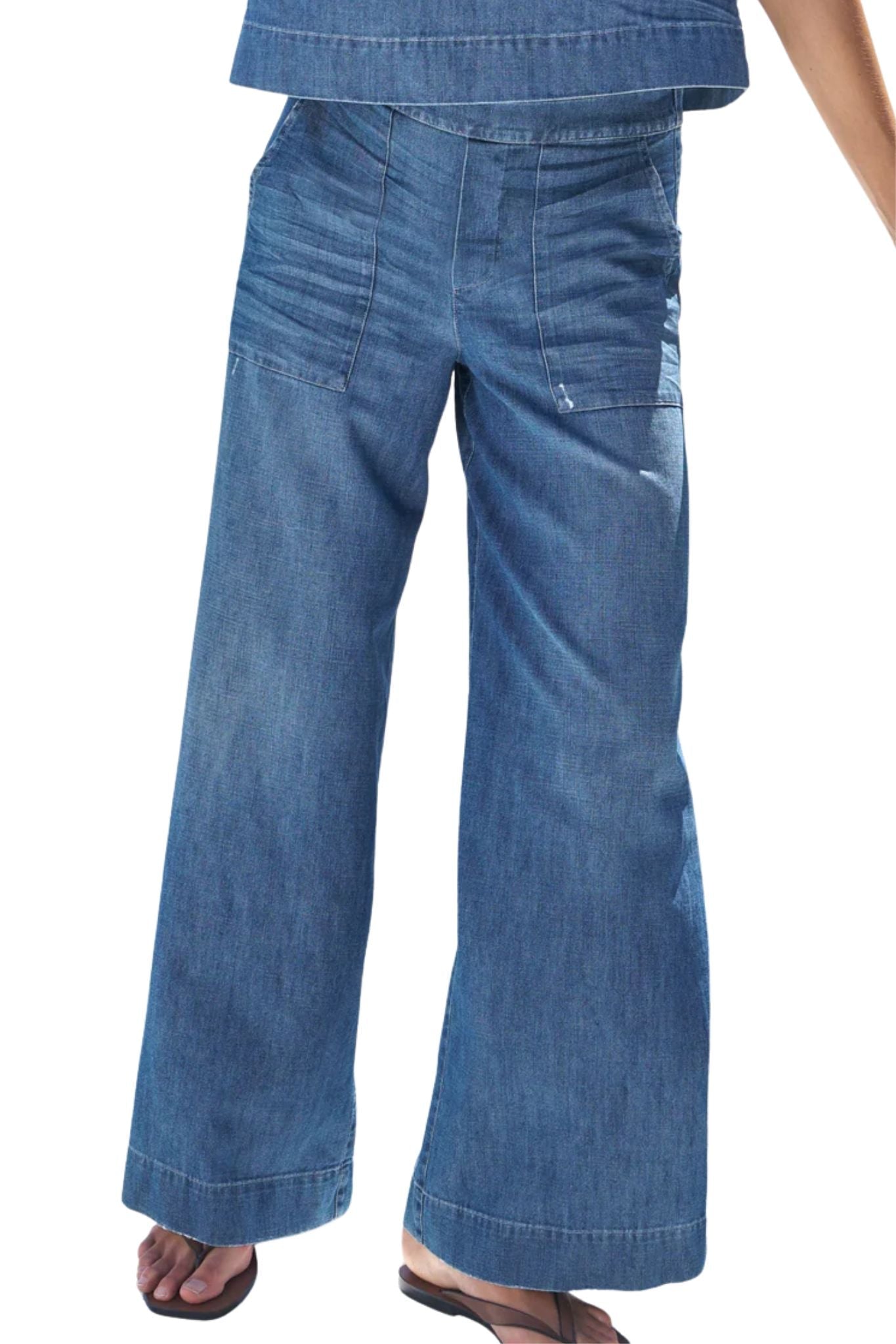 Frank & Eileen Madeline Patch Pocket Pull-on Pant - Vermillion