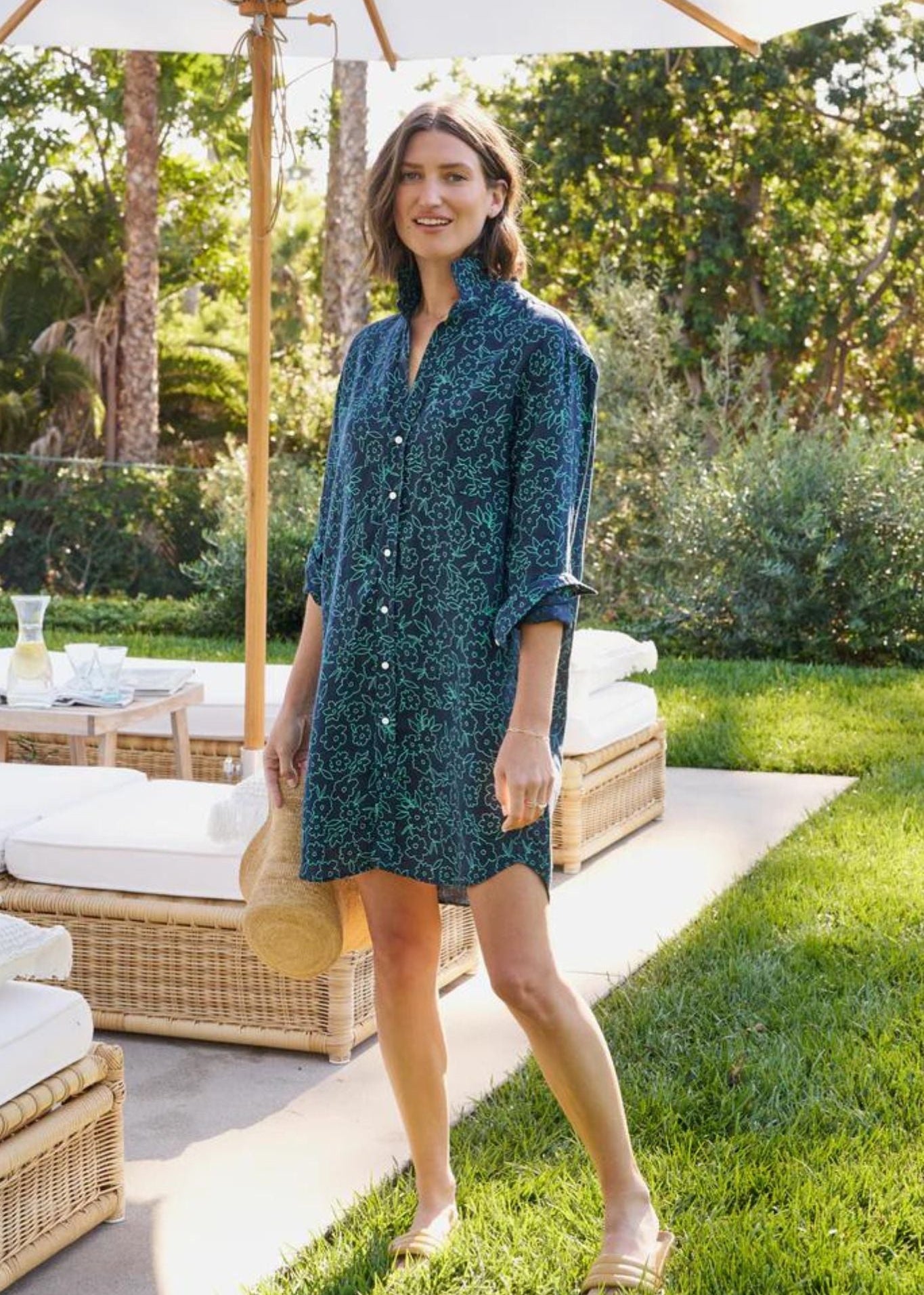 Frank & Eileen Mary Shirtdress - Vermillion