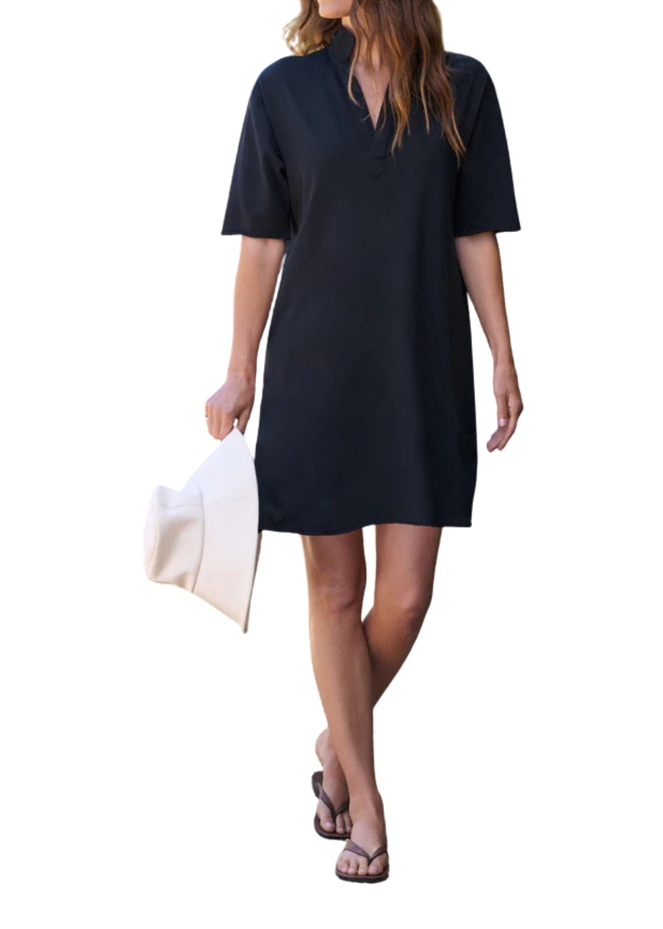Frank & Eileen Mini Emma Henley Dress - Vermillion