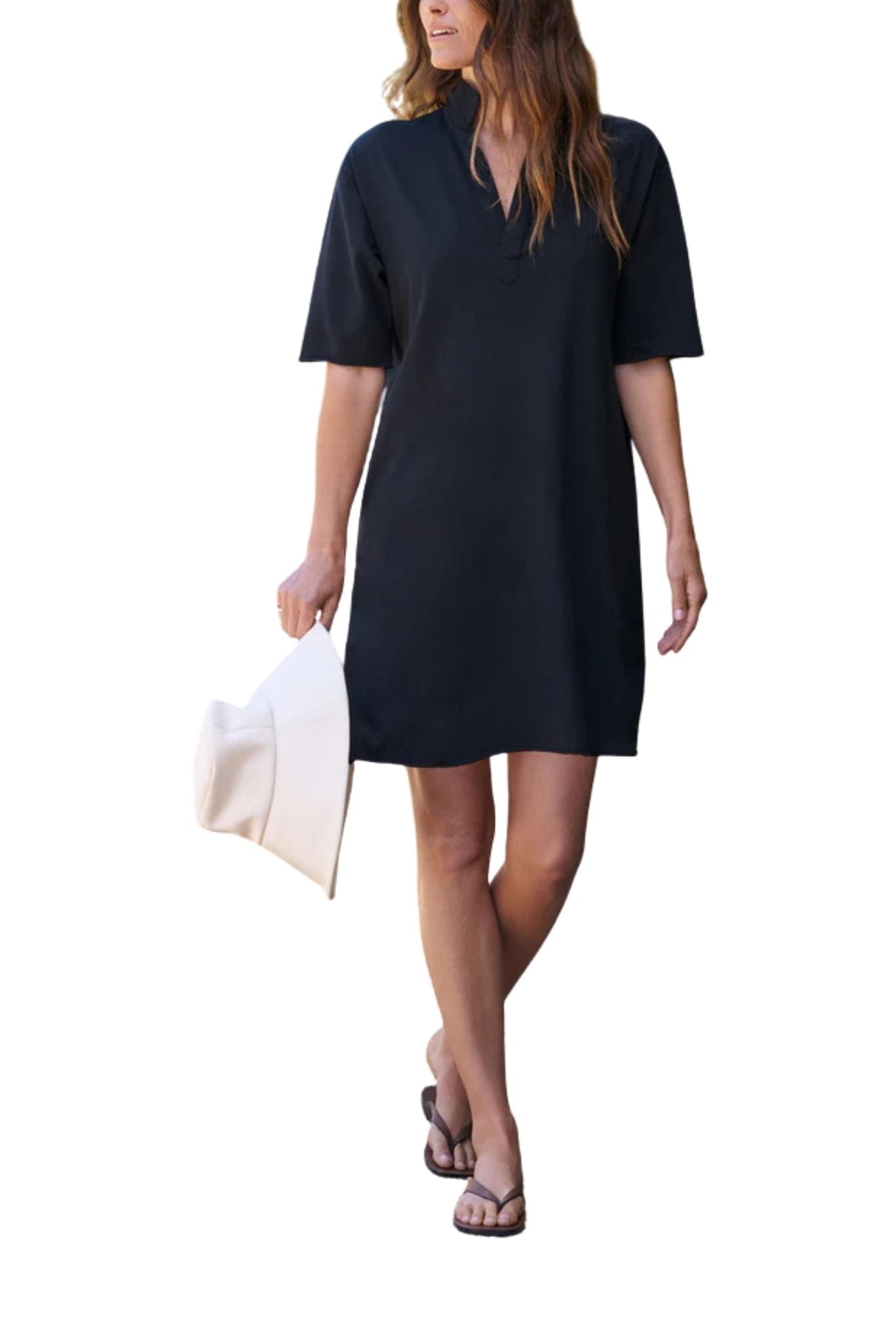 Frank & Eileen Mini Emma Henley Dress - Vermillion