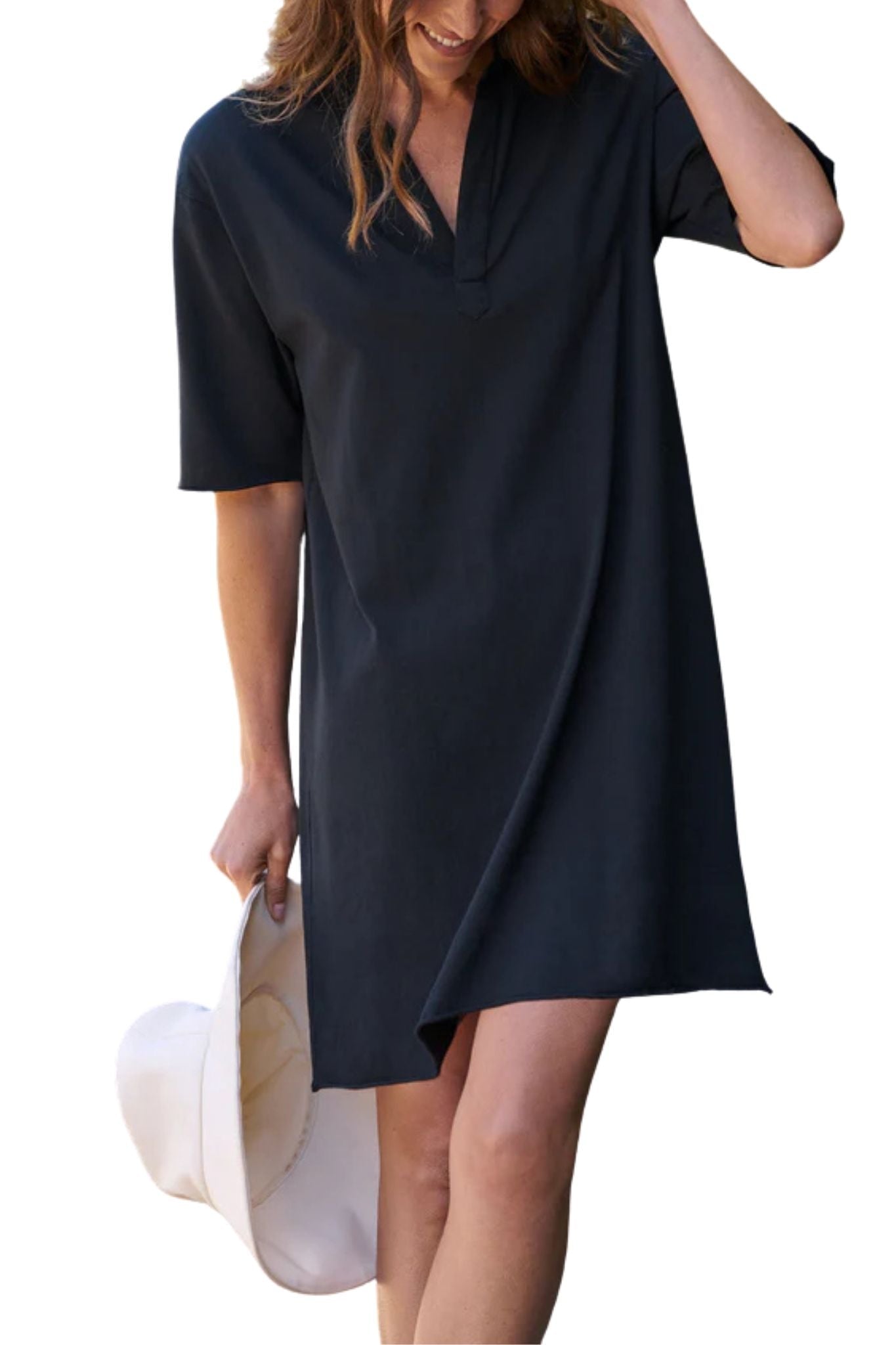 Frank & Eileen Mini Emma Henley Dress - Vermillion