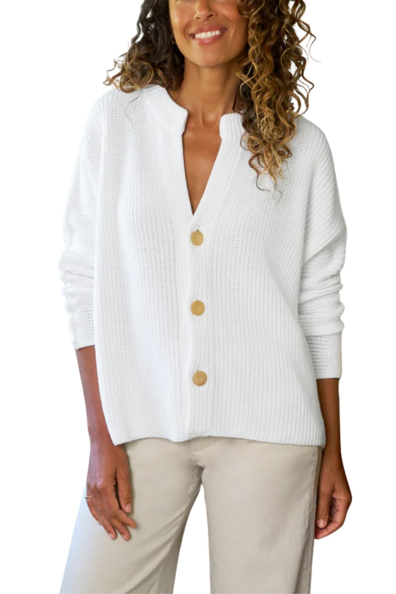 Frank & Eileen Montecito Cardigan - Vermillion