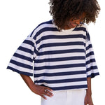 Frank & Eileen Presley Oversized Crop SS Tee - Vermillion