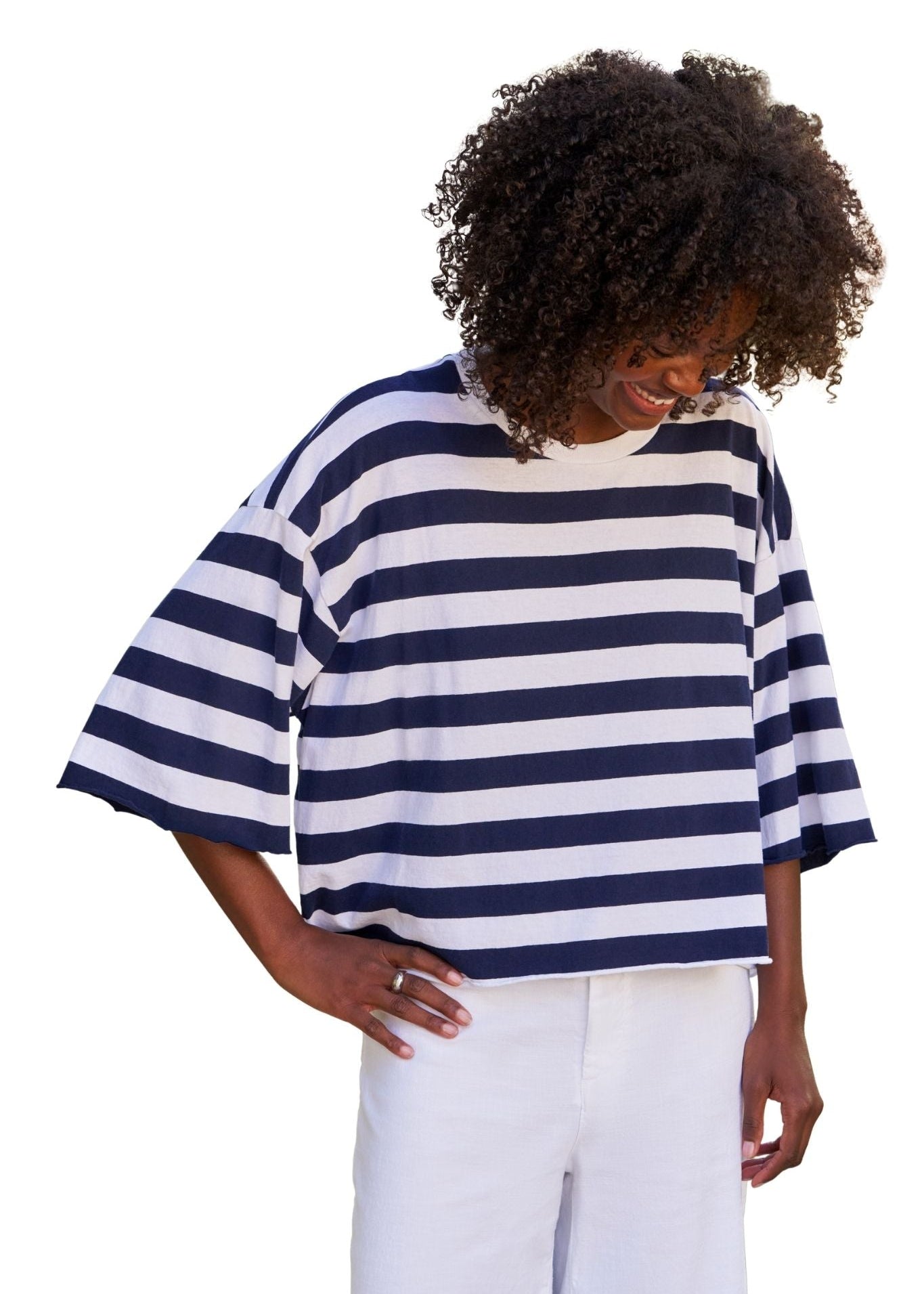 Frank & Eileen Presley Oversized Crop SS Tee - Vermillion