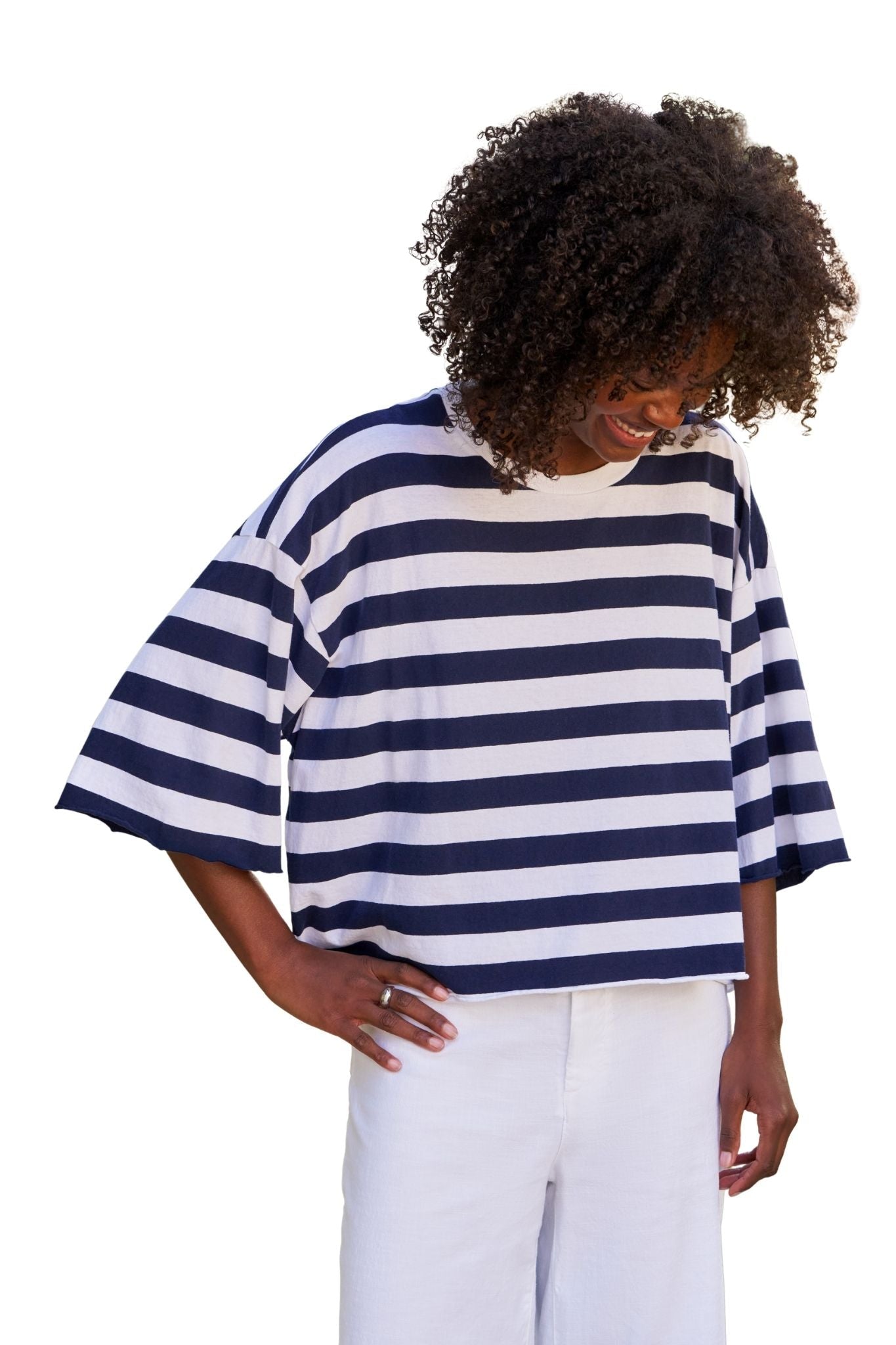 Frank & Eileen Presley Oversized Crop SS Tee - Vermillion