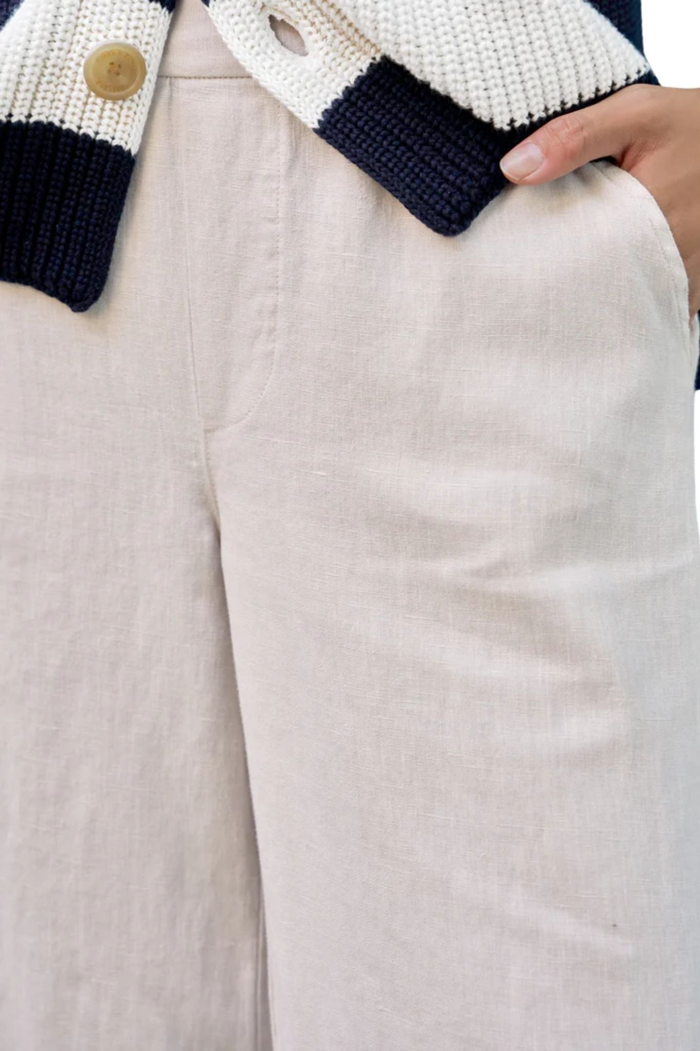 Frank & Eileen Pull on Crop Wide Leg - Vermillion
