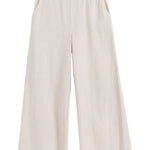 Frank & Eileen Pull on Crop Wide Leg - Vermillion