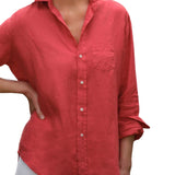 Frank & Eileen Relaxed Button - up Shirt - Vermillion