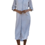 Frank & Eileen Rory Maxi Shirtdress - Vermillion