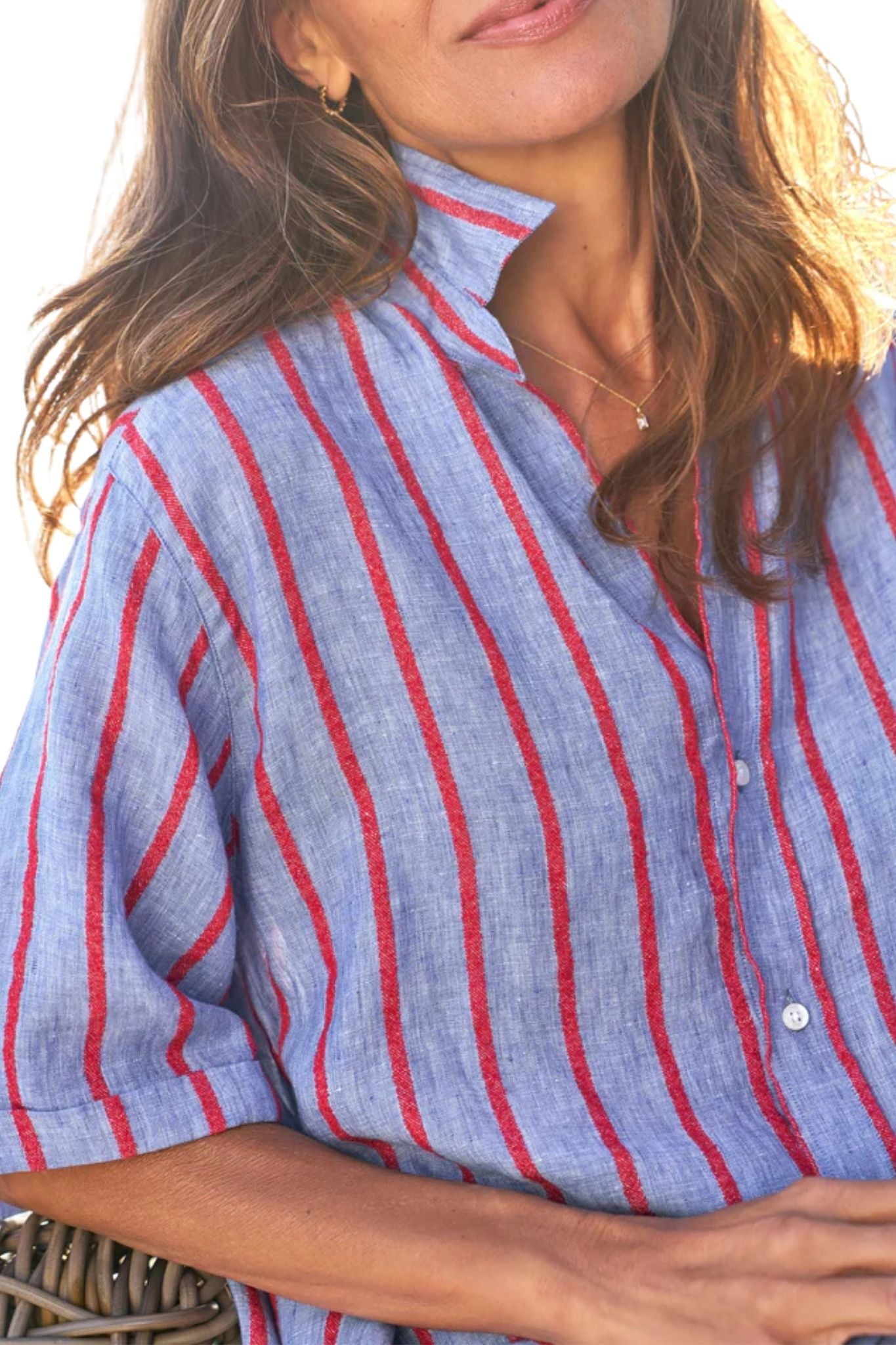 Frank & Eileen Rosemary Shirtdress - Vermillion