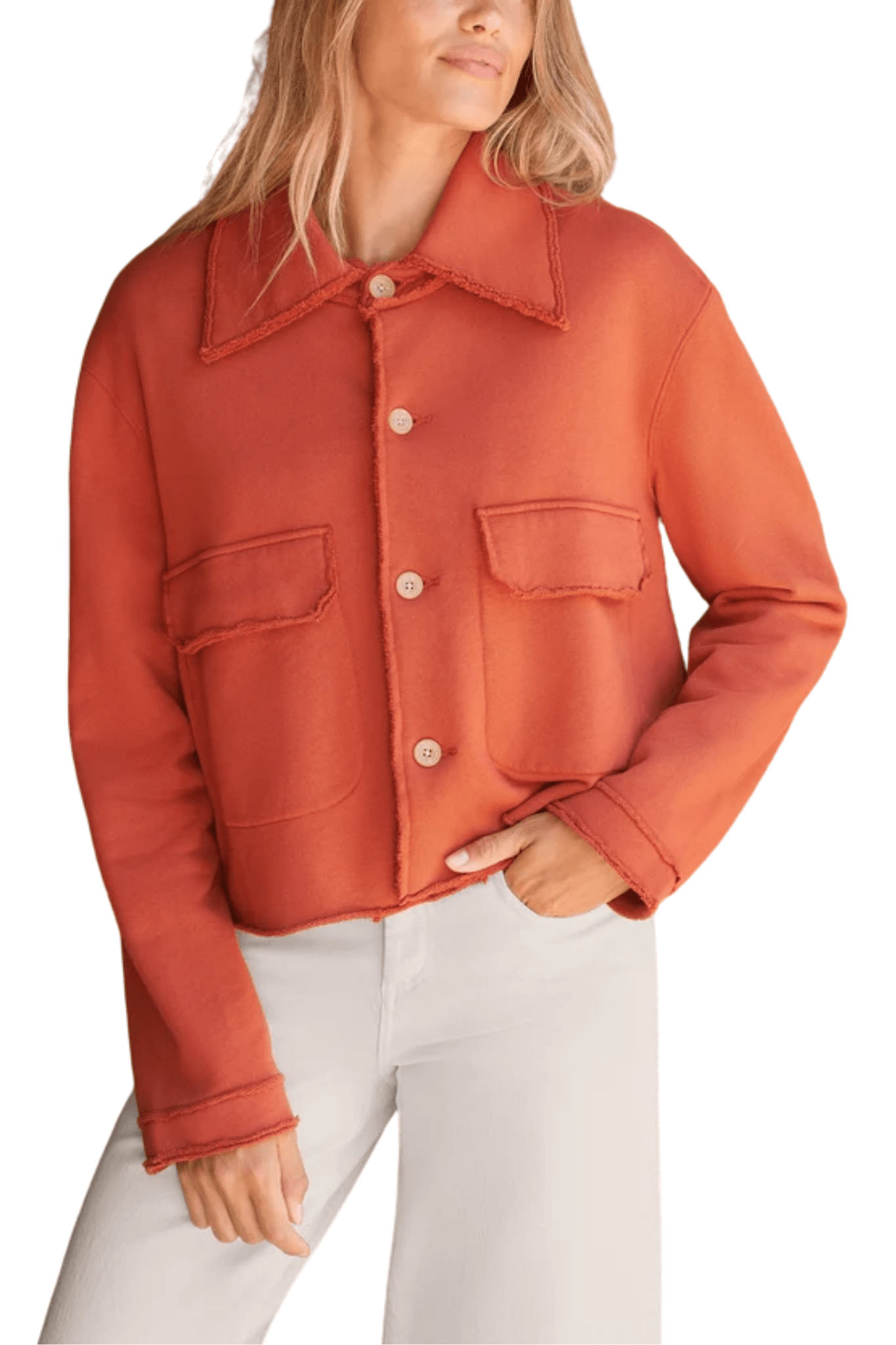 Frank & Eileen Rowan Button-up Jacket - Vermillion