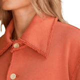 Frank & Eileen Rowan Button-up Jacket - Vermillion