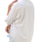 Frank & Eileen Ruffle Eileen Relaxed Button - up Shirt - Vermillion