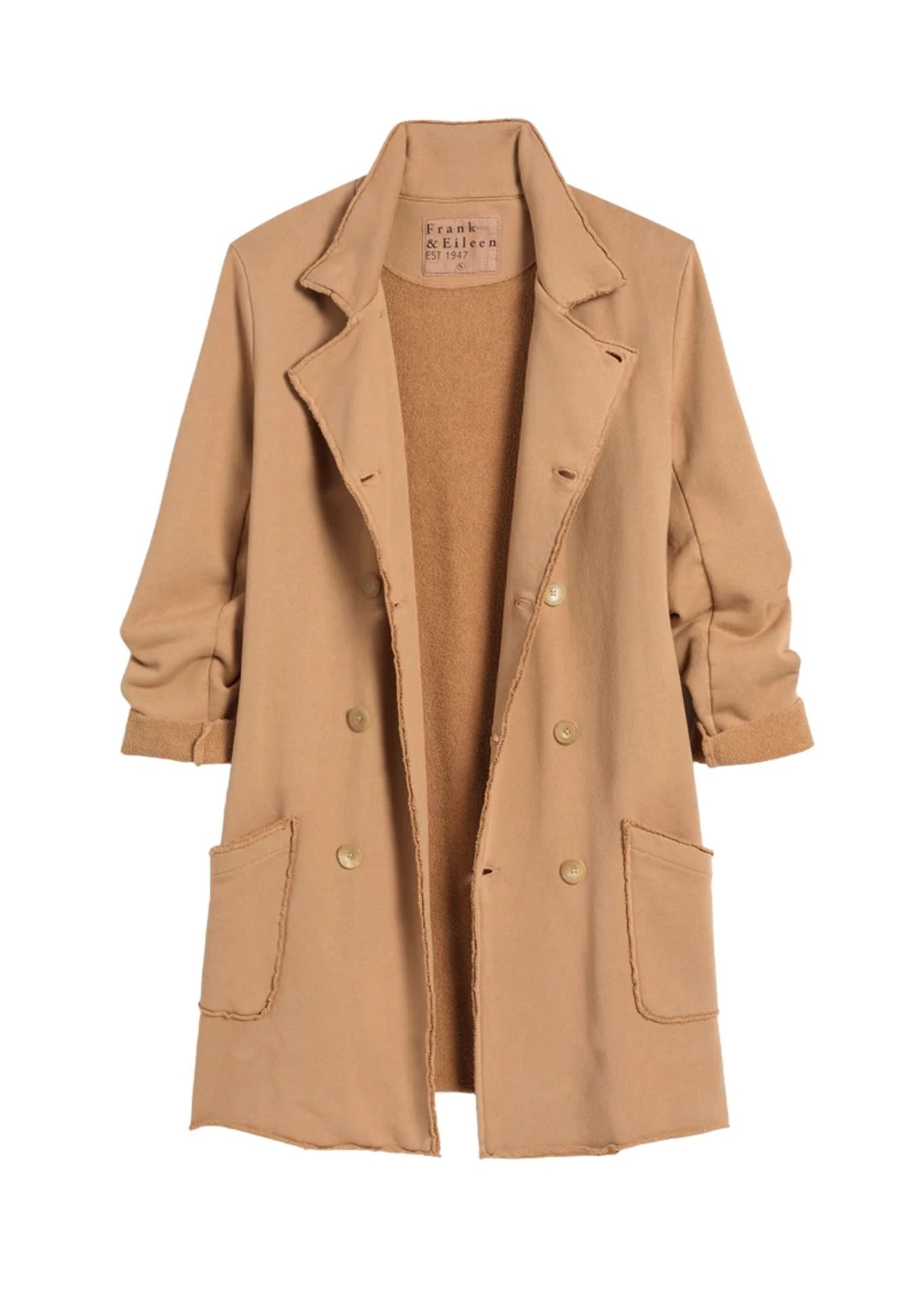 Frank & Eileen Sweatshirt Trench Coat - Vermillion