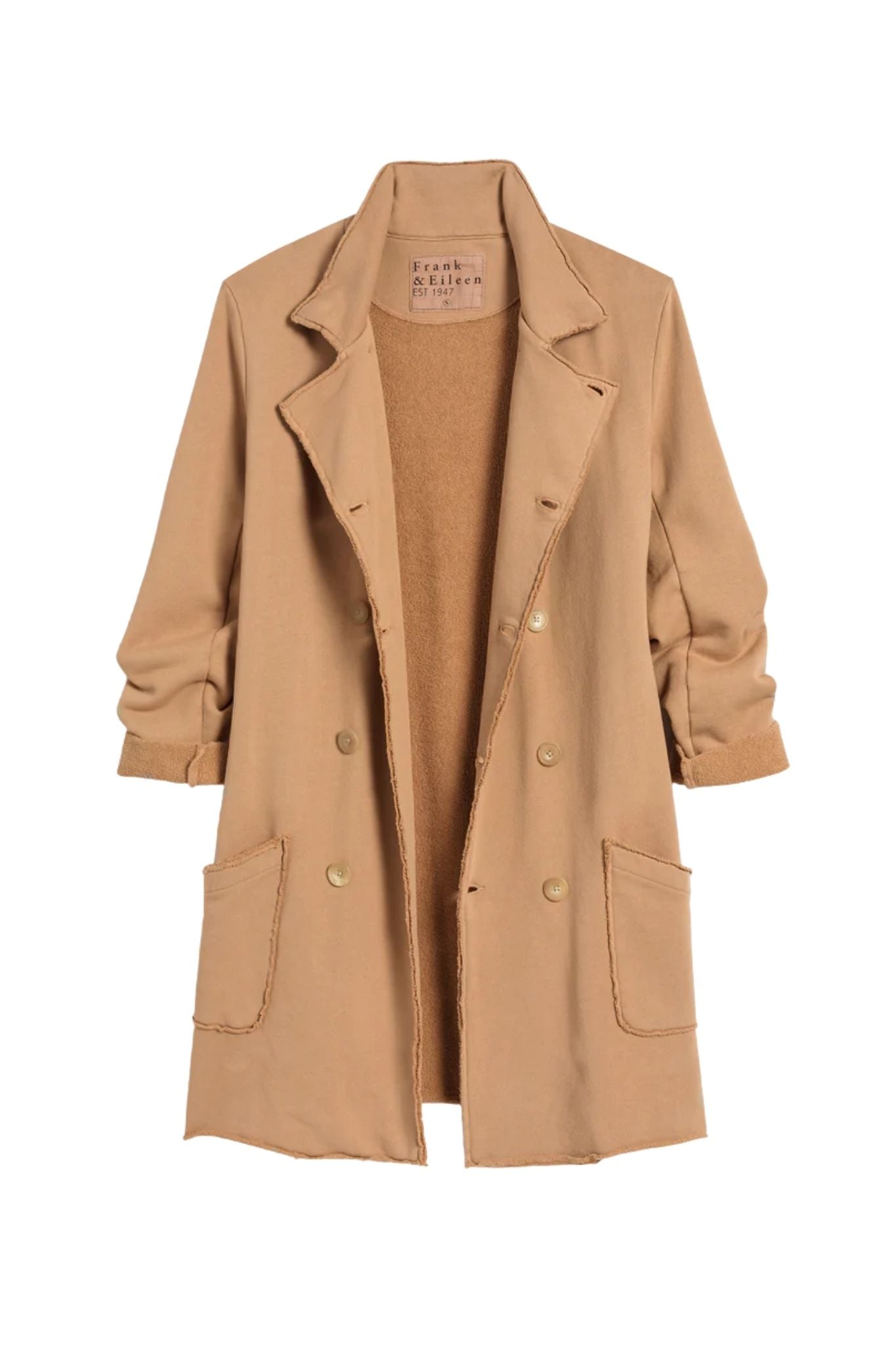 Frank & Eileen Sweatshirt Trench Coat - Vermillion