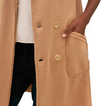Frank & Eileen Sweatshirt Trench Coat - Vermillion