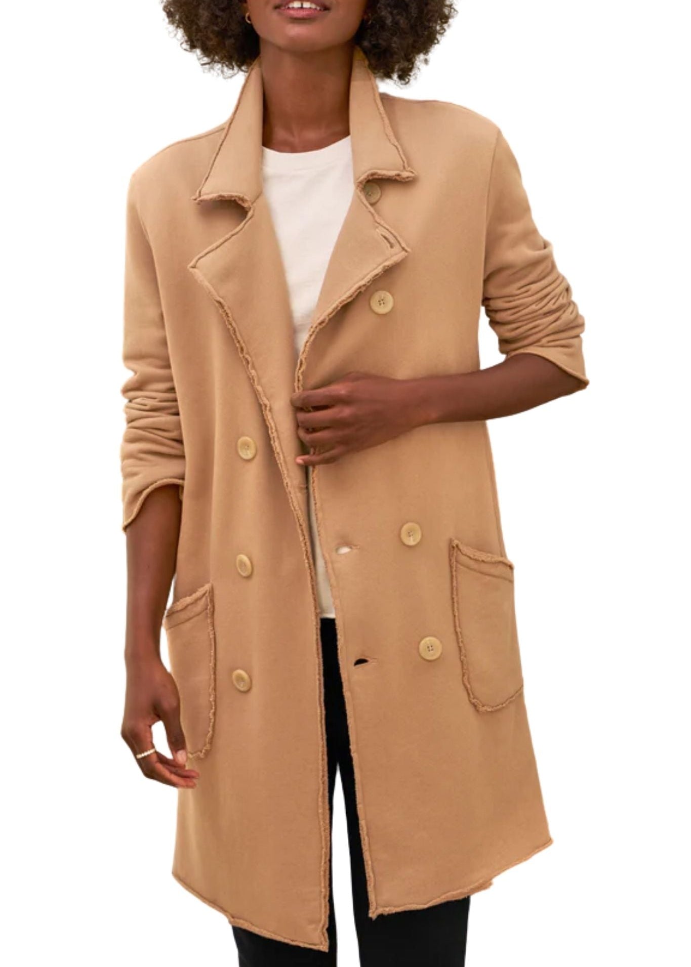 Frank & Eileen Sweatshirt Trench Coat - Vermillion