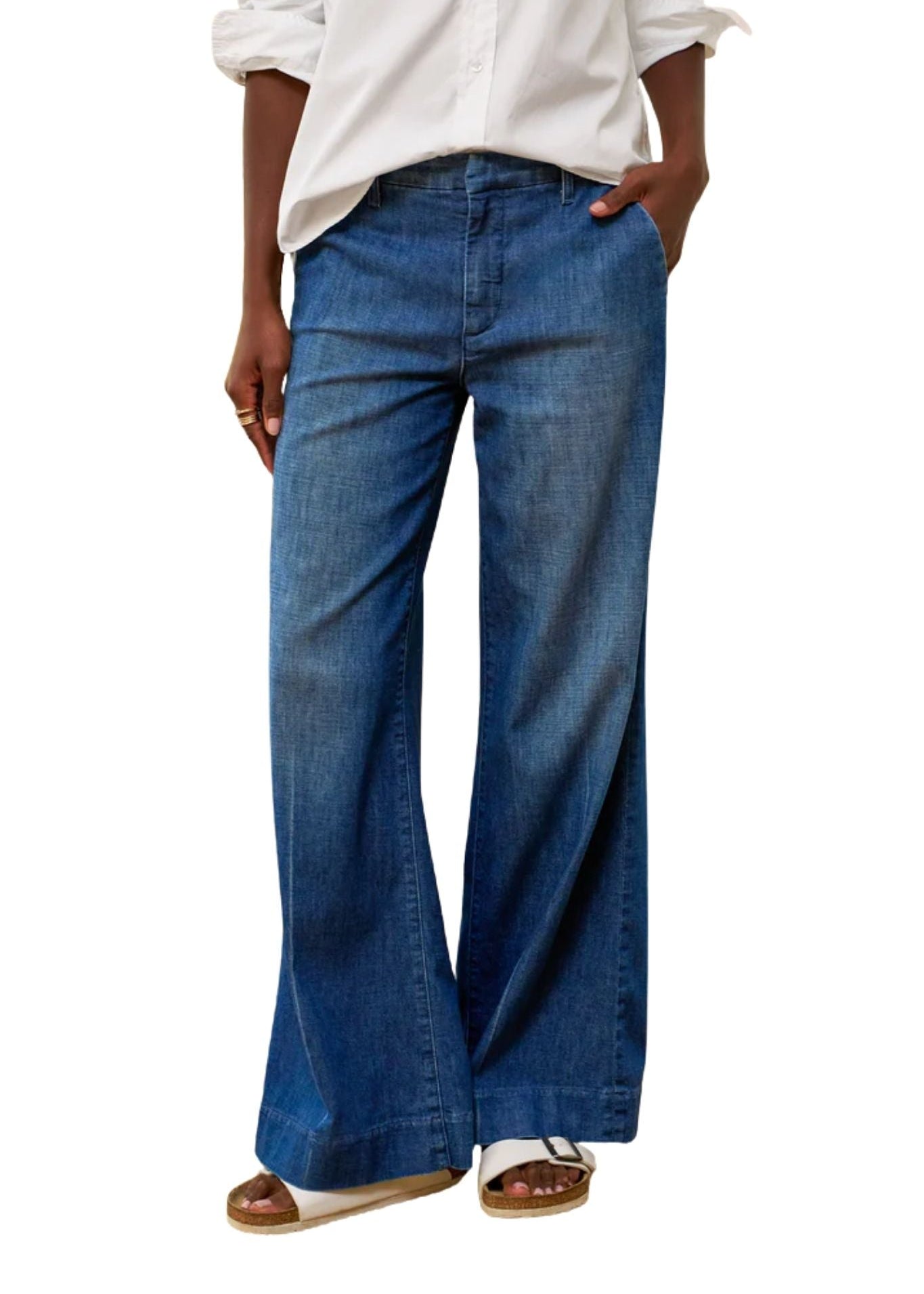 Frank & Eileen The Italian Wide Leg Chino - Vermillion