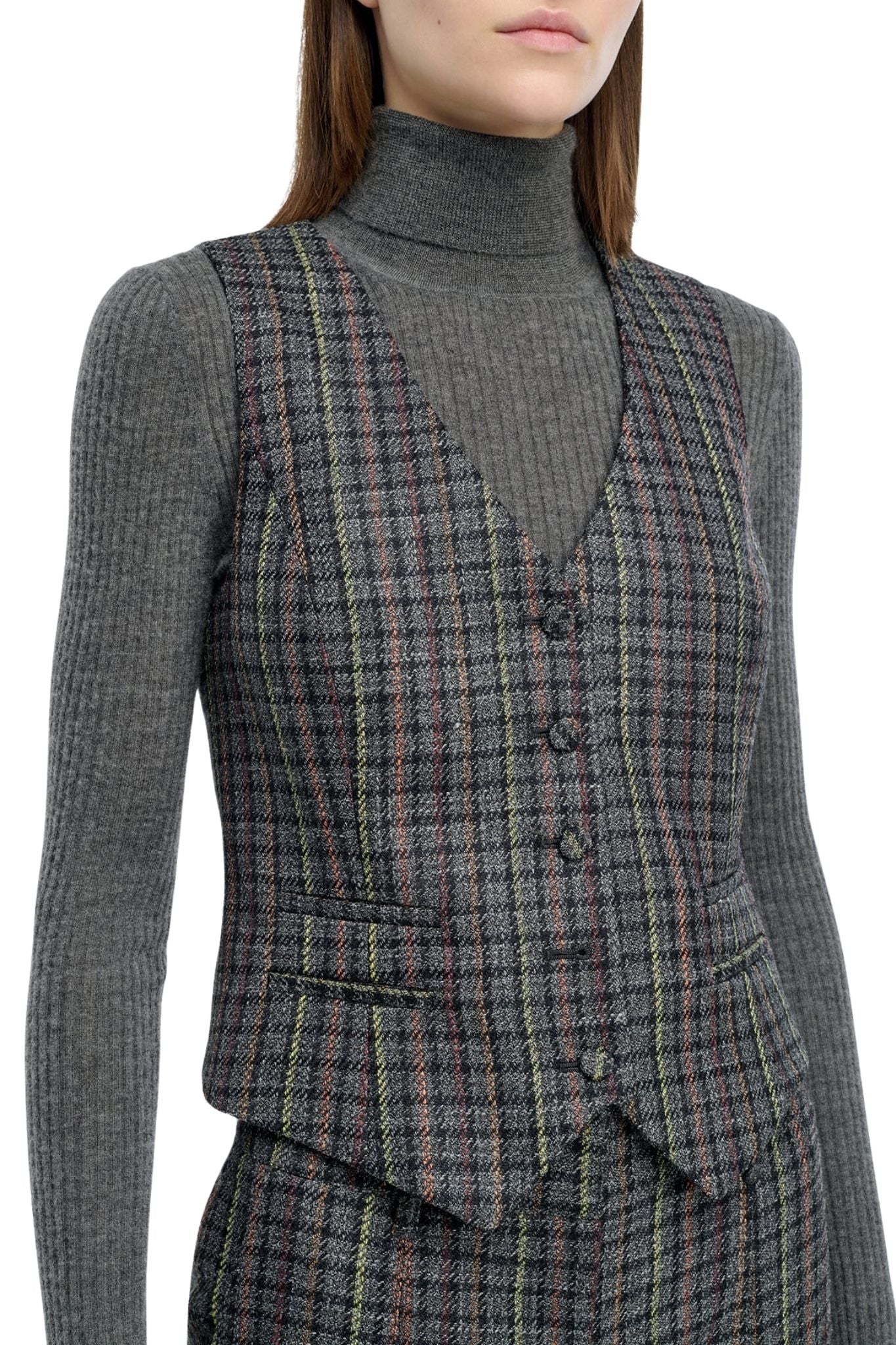 Gabriela Hearst Coleridge Vest - Vermillion
