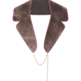 Gabriela Hearst Demeter Fur Coat Collar - Vermillion