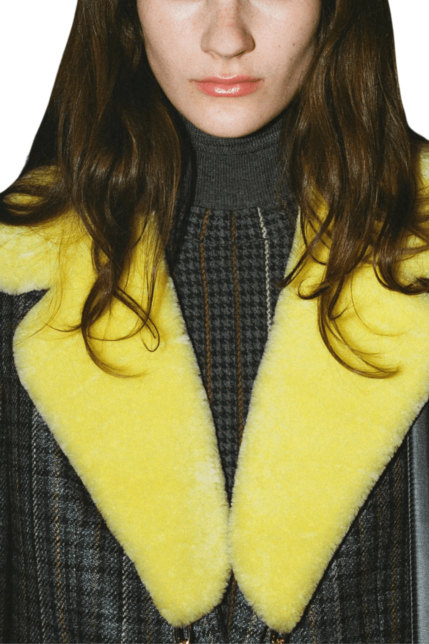 Gabriela Hearst Demeter Fur Coat Collar - Vermillion