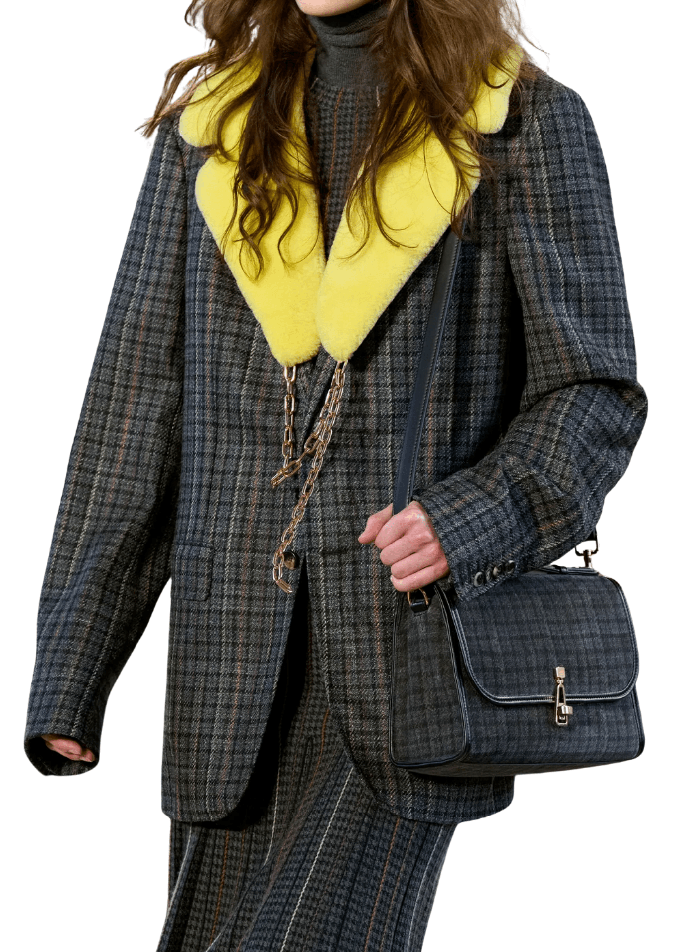 Gabriela Hearst Demeter Fur Coat Collar - Vermillion