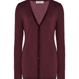 Gabriela Hearst Emma Pointelle Cardigan - Vermillion