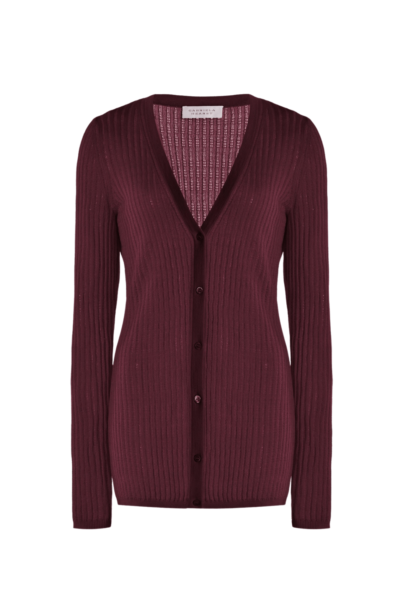 Gabriela Hearst Emma Pointelle Cardigan - Vermillion