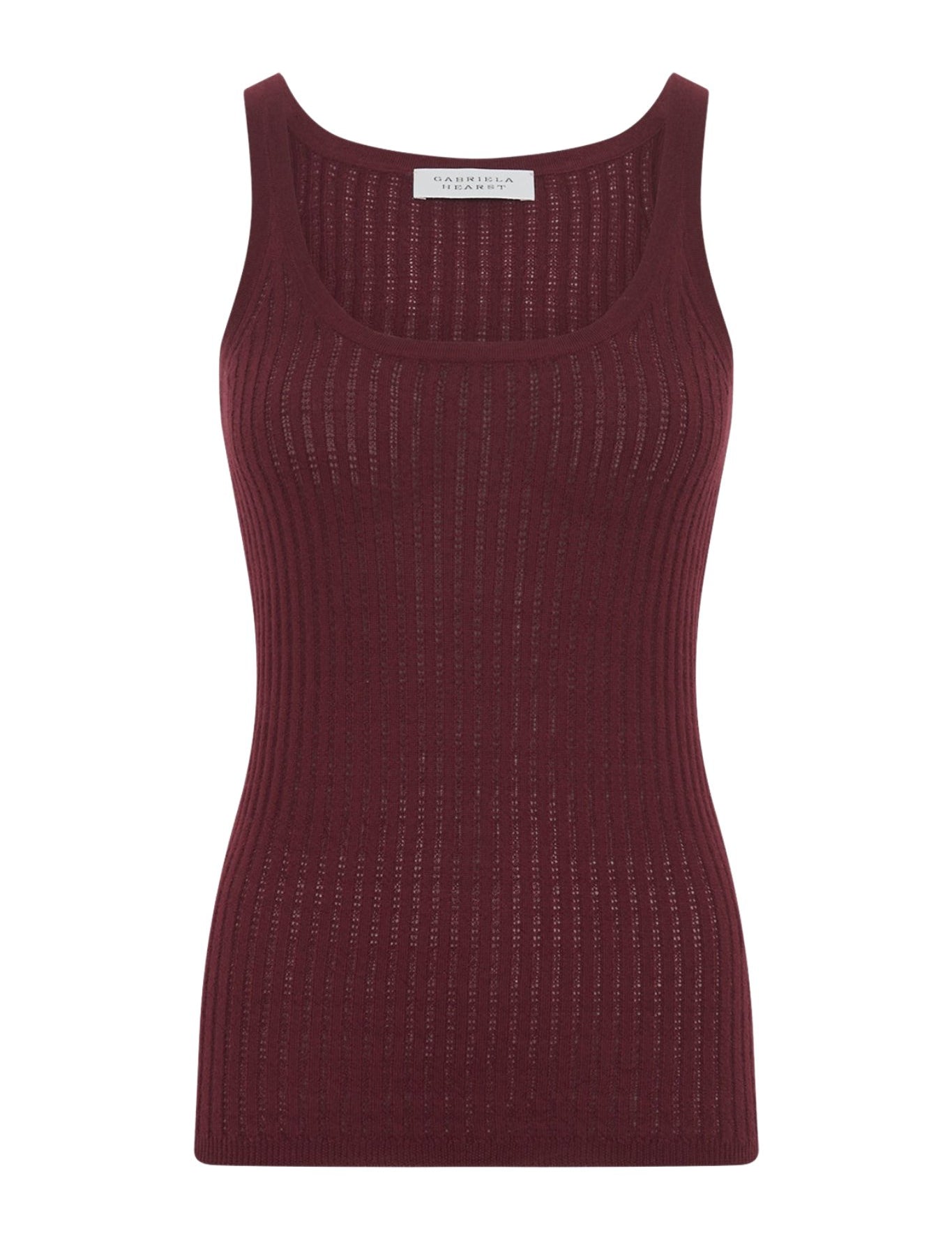 Gabriela Hearst Nevin Pointelle Tank - Vermillion