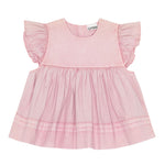 Ganni Washed Stretch Cotton Frill Sleeve Top - Vermillion