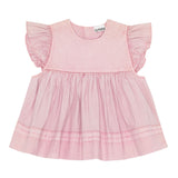 Ganni Washed Stretch Cotton Frill Sleeve Top - Vermillion