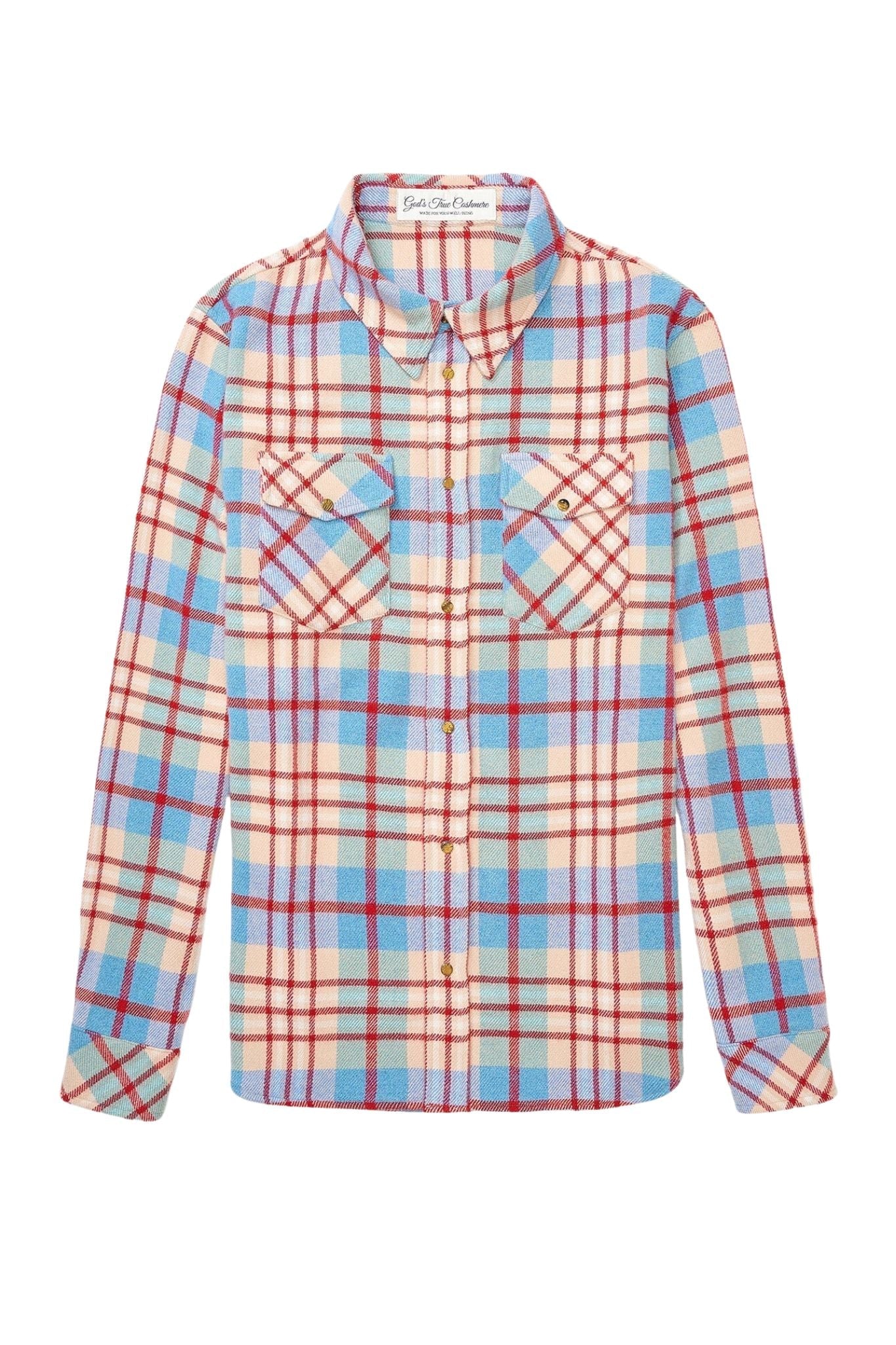 God's True Cashmere Al's Run Tartan Shirt - Vermillion