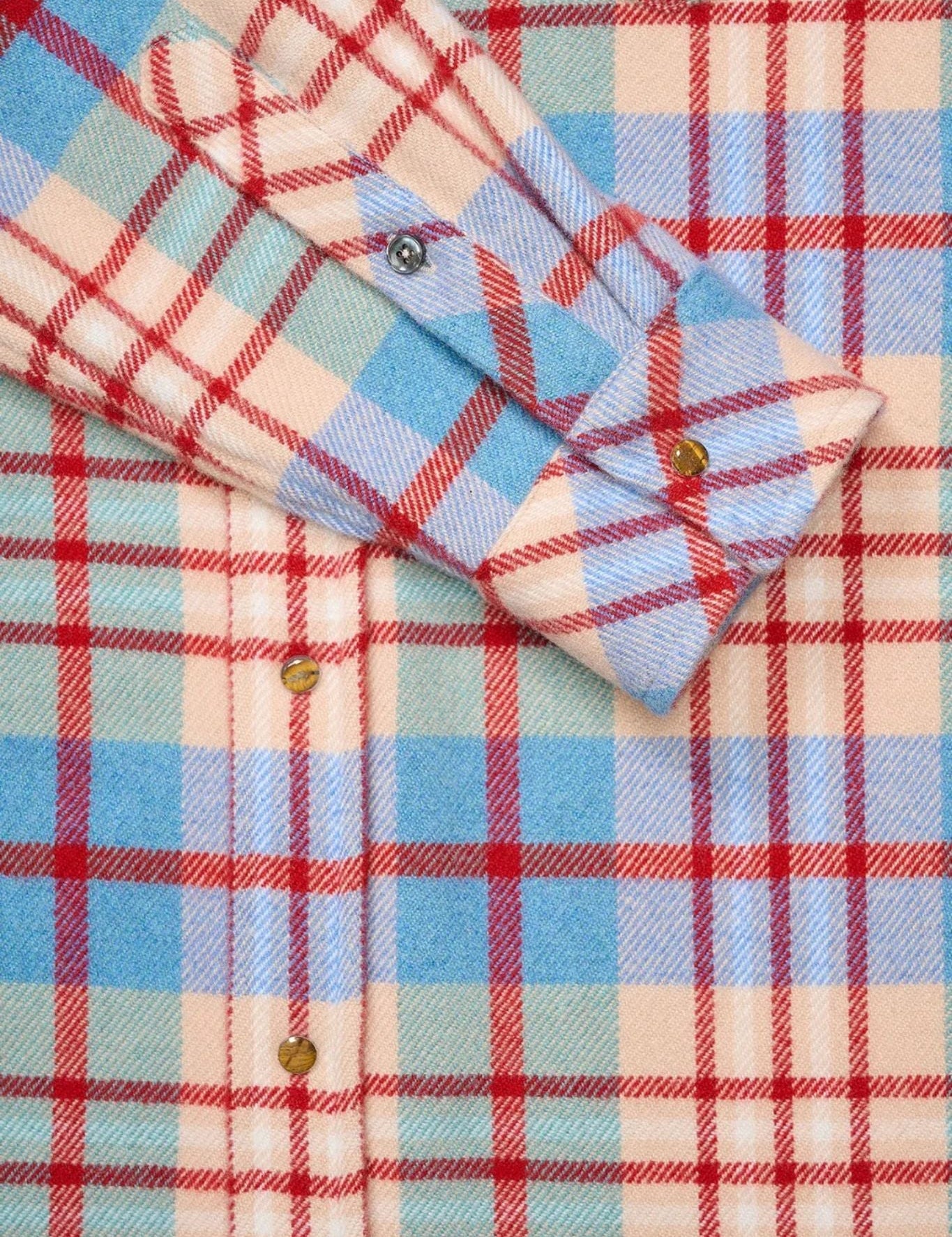 God's True Cashmere Al's Run Tartan Shirt - Vermillion