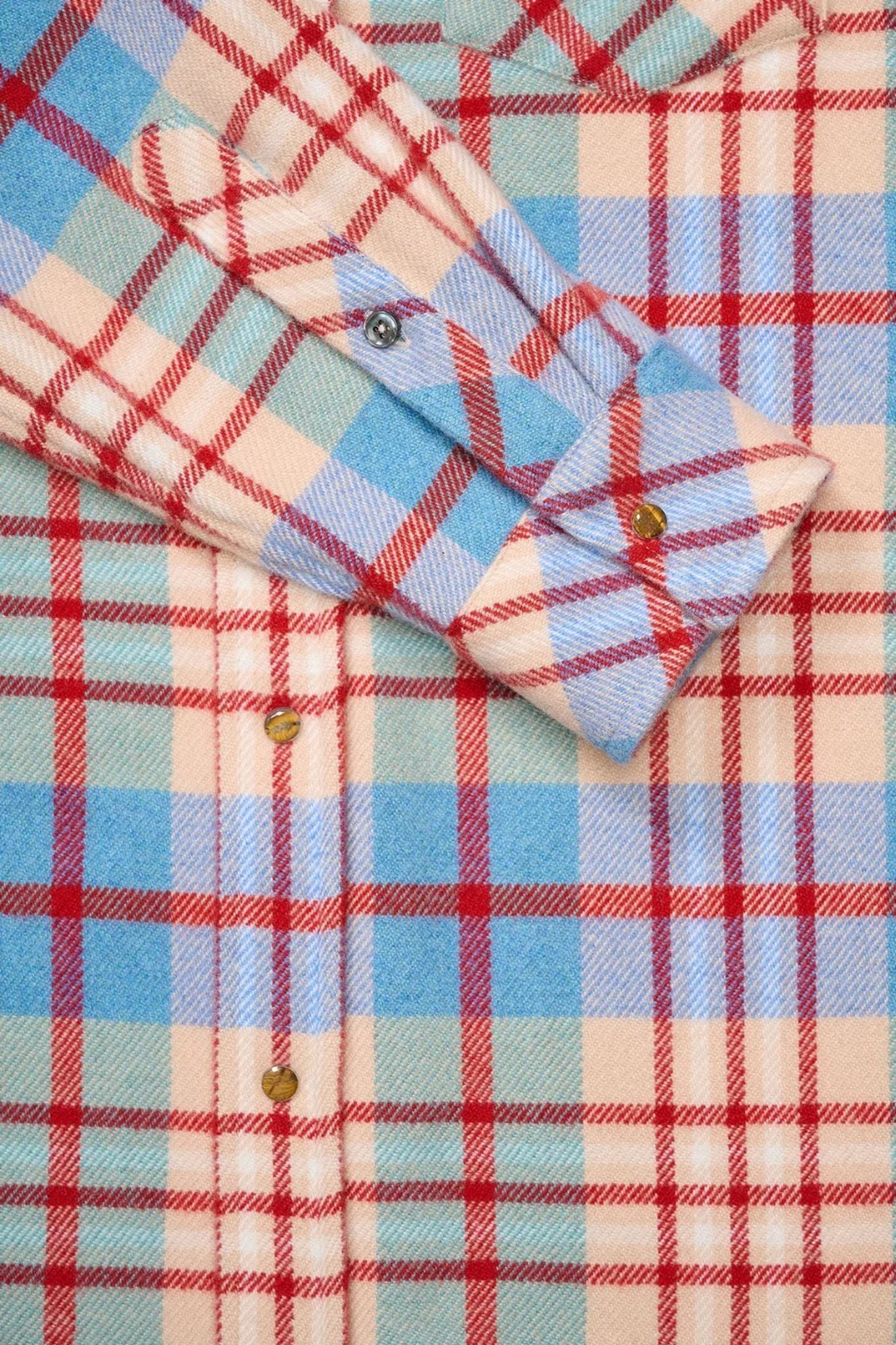 God's True Cashmere Al's Run Tartan Shirt - Vermillion